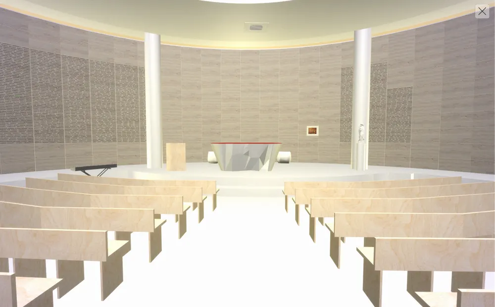 Wall Of Remembrance 3D chapel overview